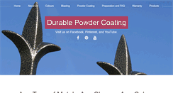 Desktop Screenshot of durablepowdercoating.com